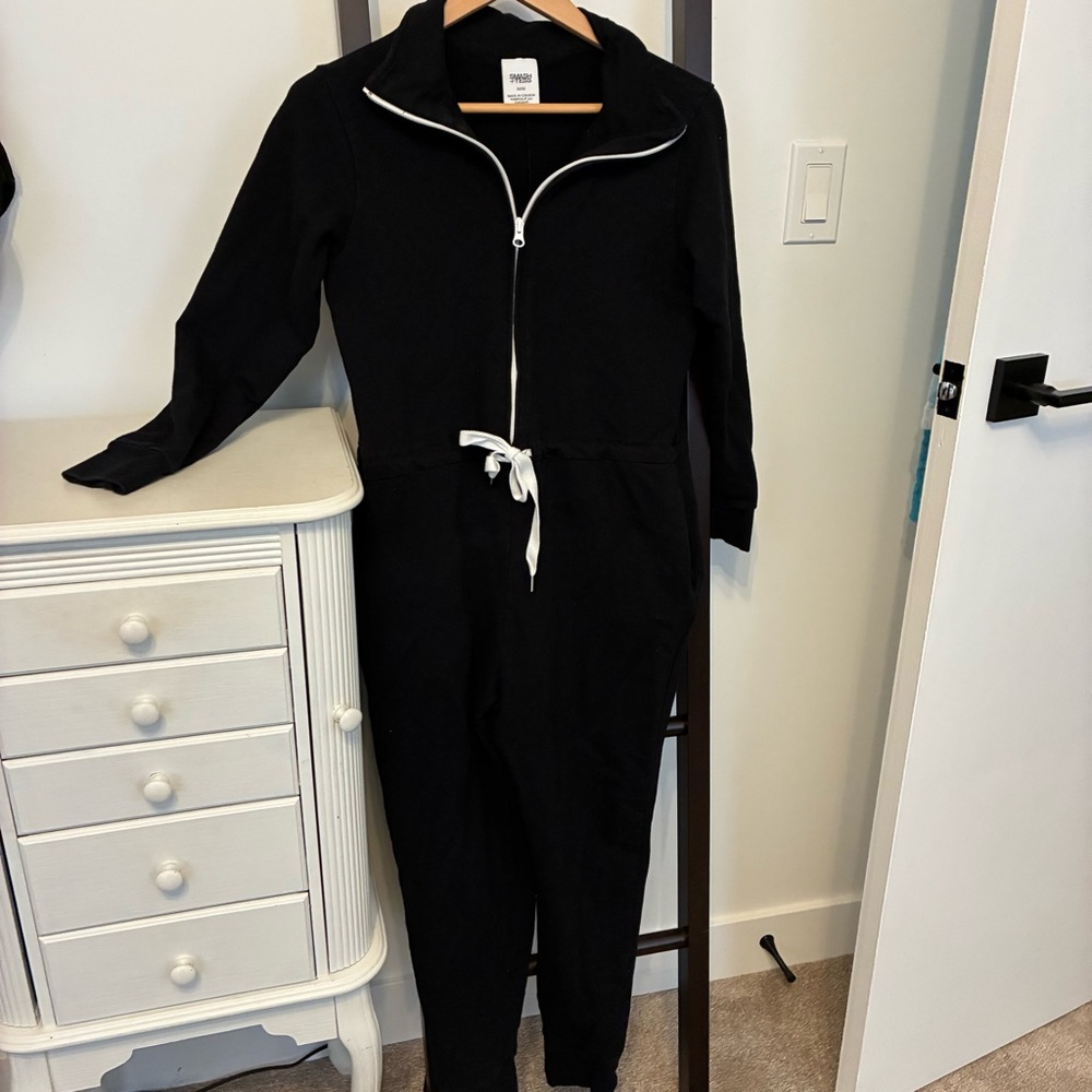 Smash + Tess Black Jumpsuit with White Accents - Picture 4 of 14